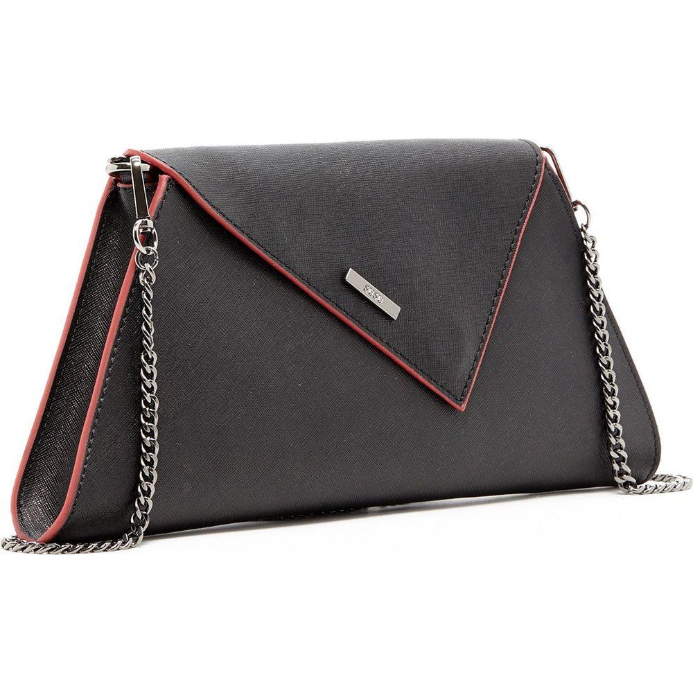 SUSU The Angelica Black Leather Clutch Bag