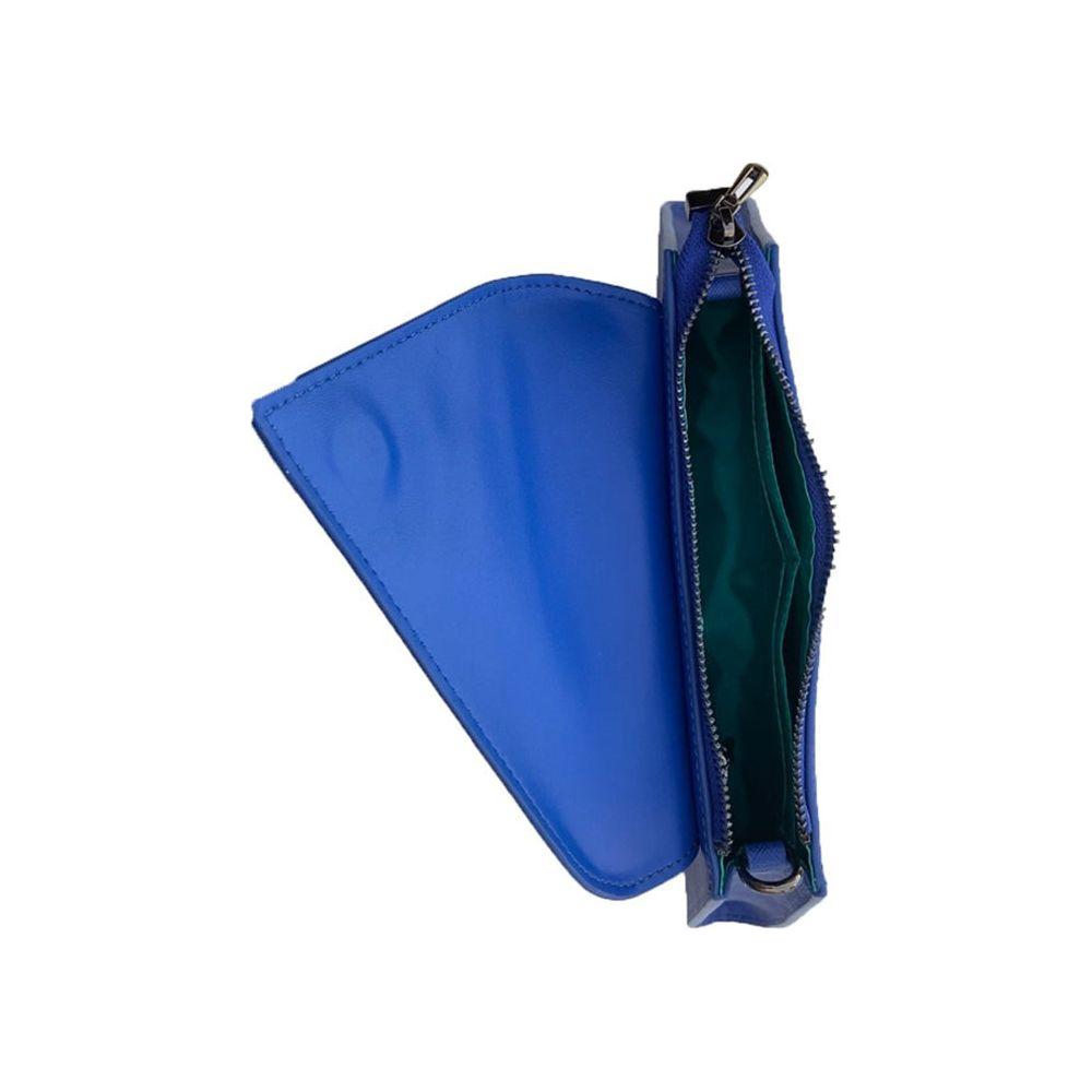 Angelica Cobalt Blue Leather Clutch Bag