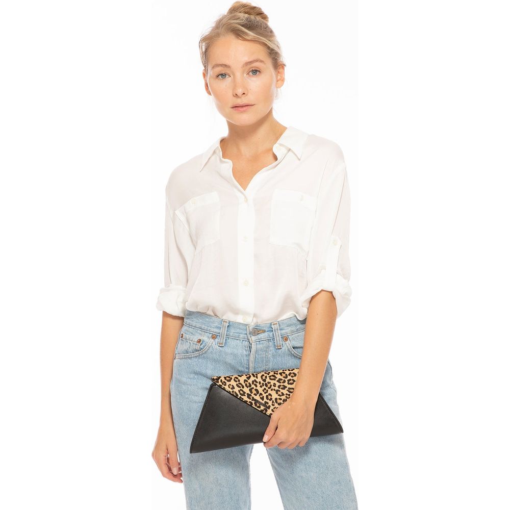 SUSU The Angelica Black Leopard Clutch Bag