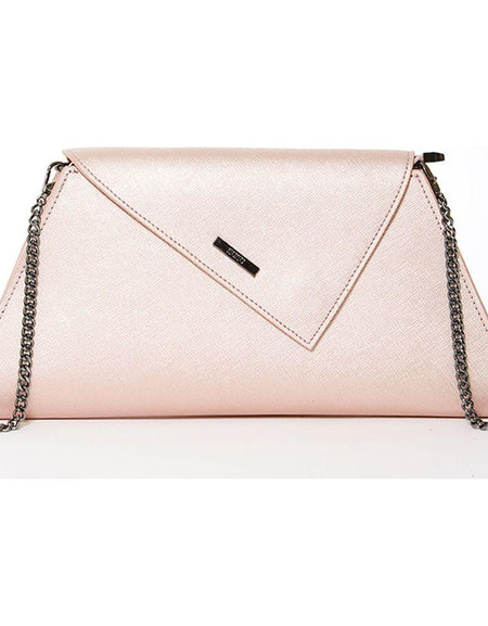 SUSU The Angelica Rose Gold Metallic Clutch