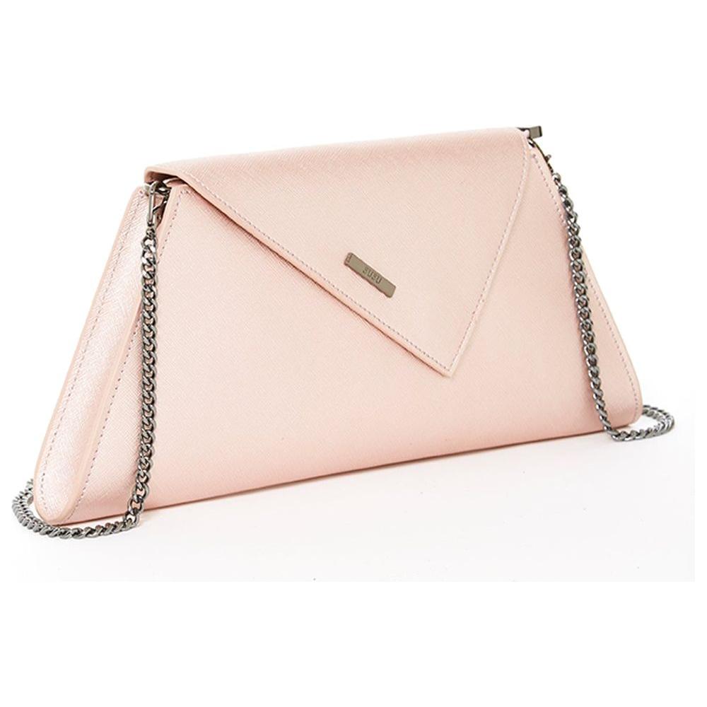 SUSU The Angelica Rose Gold Metallic Clutch