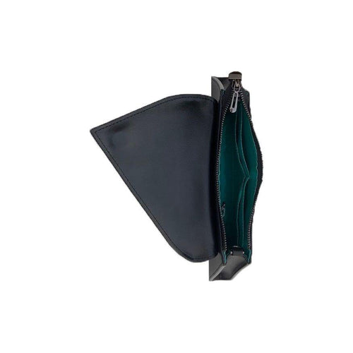 Load image into Gallery viewer, SUSU The Angelica Leather Clutch Black Snakeskin
