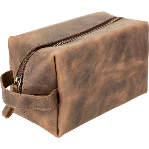 Load image into Gallery viewer, Oswego Men&#39;s Leather Dopp Kit &amp; Small Travel Handbag-42
