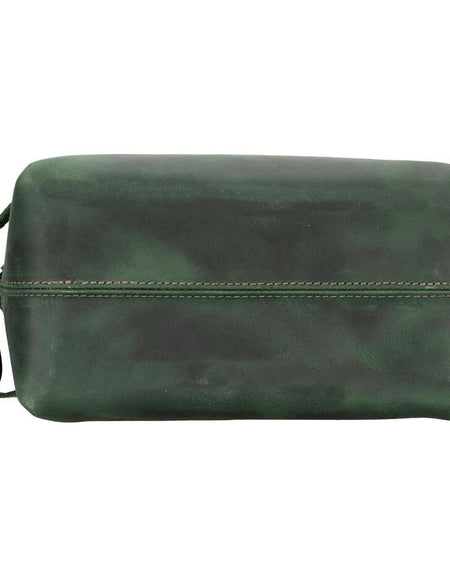 Oswego Men's Leather Dopp Kit & Small Travel Handbag-10