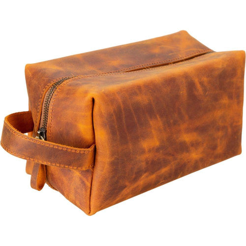 Load image into Gallery viewer, Oswego Men&#39;s Leather Dopp Kit &amp; Small Travel Handbag-57
