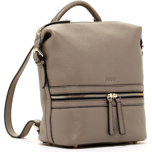 Load image into Gallery viewer, Ashley Gray Leather Backpack Purse
