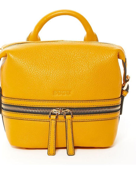 SUSU The Ashley Yellow Leather Backpack Purse
