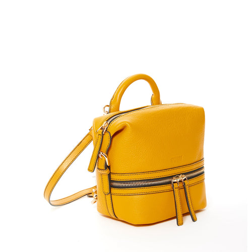 Load image into Gallery viewer, SUSU The Ashley Yellow Leather Backpack Purse
