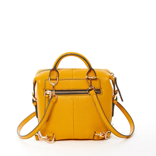 Load image into Gallery viewer, SUSU The Ashley Yellow Leather Backpack Purse
