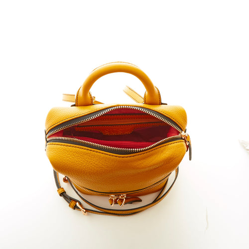 Load image into Gallery viewer, SUSU The Ashley Yellow Leather Backpack Purse
