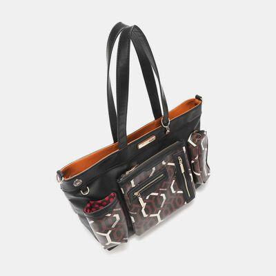 Load image into Gallery viewer, Nicole Lee USA Geometric Pattern Large Handbag
