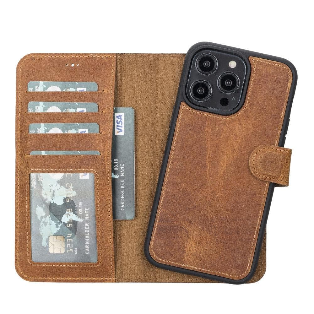 Magic iPhone 14 Pro Max Detachable Leather Wallet Case-0
