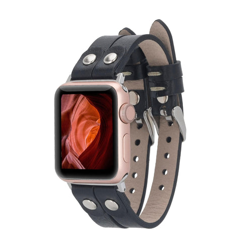 Load image into Gallery viewer, Durham Ely Leather Apple Watch Double Band-5
