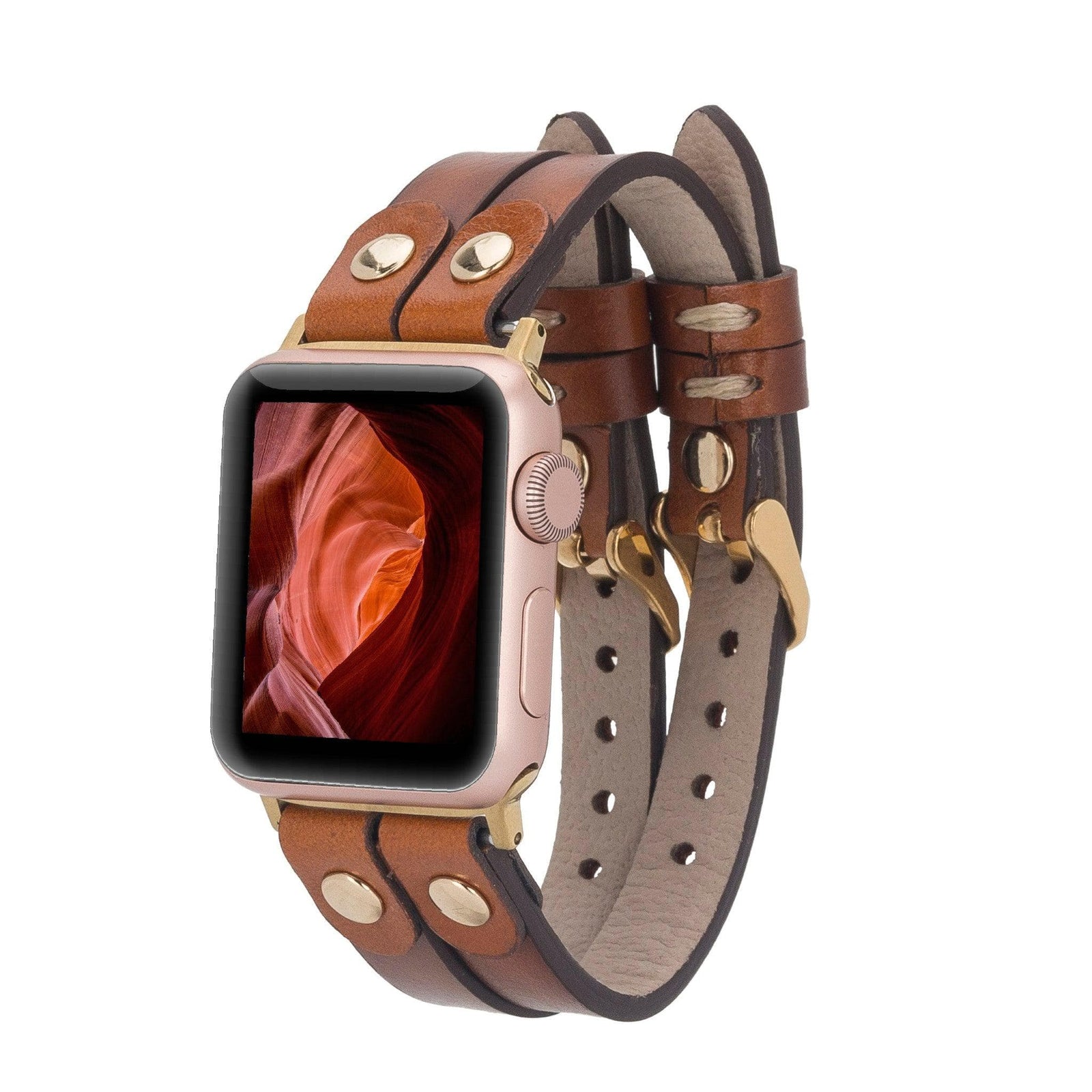 Durham Ely Leather Apple Watch Double Band-13