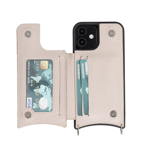 Load image into Gallery viewer, Saff iPhone 12 Series Leather Case with Shoulder Strap-2
