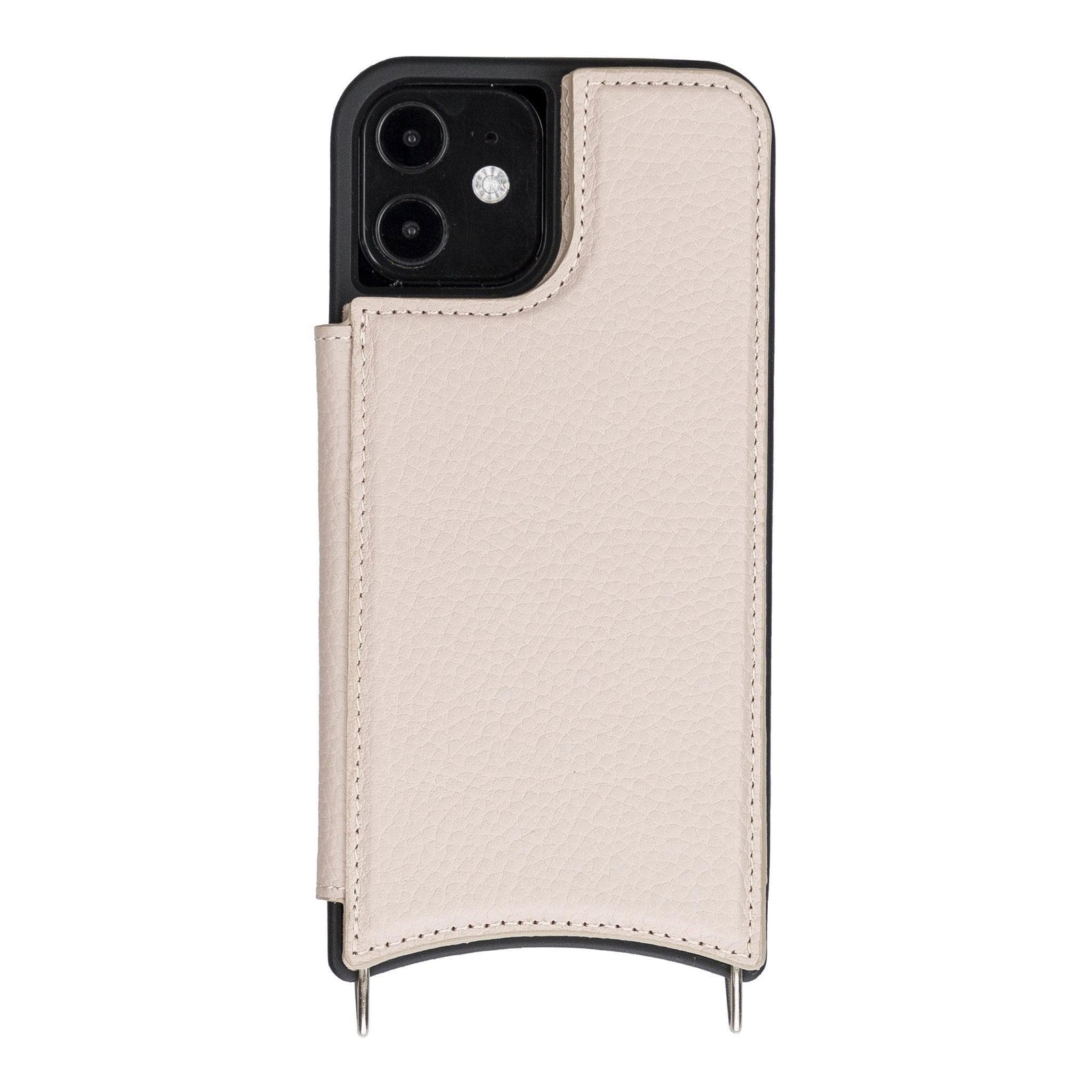 Saff iPhone 12 Series Leather Case with Shoulder Strap-1