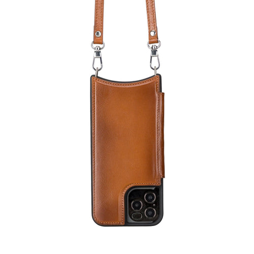 Load image into Gallery viewer, Saff iPhone 12 Series Leather Case with Shoulder Strap-7
