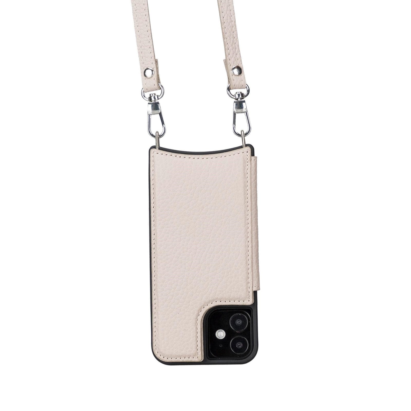 Saff iPhone 12 Series Leather Case with Shoulder Strap-8