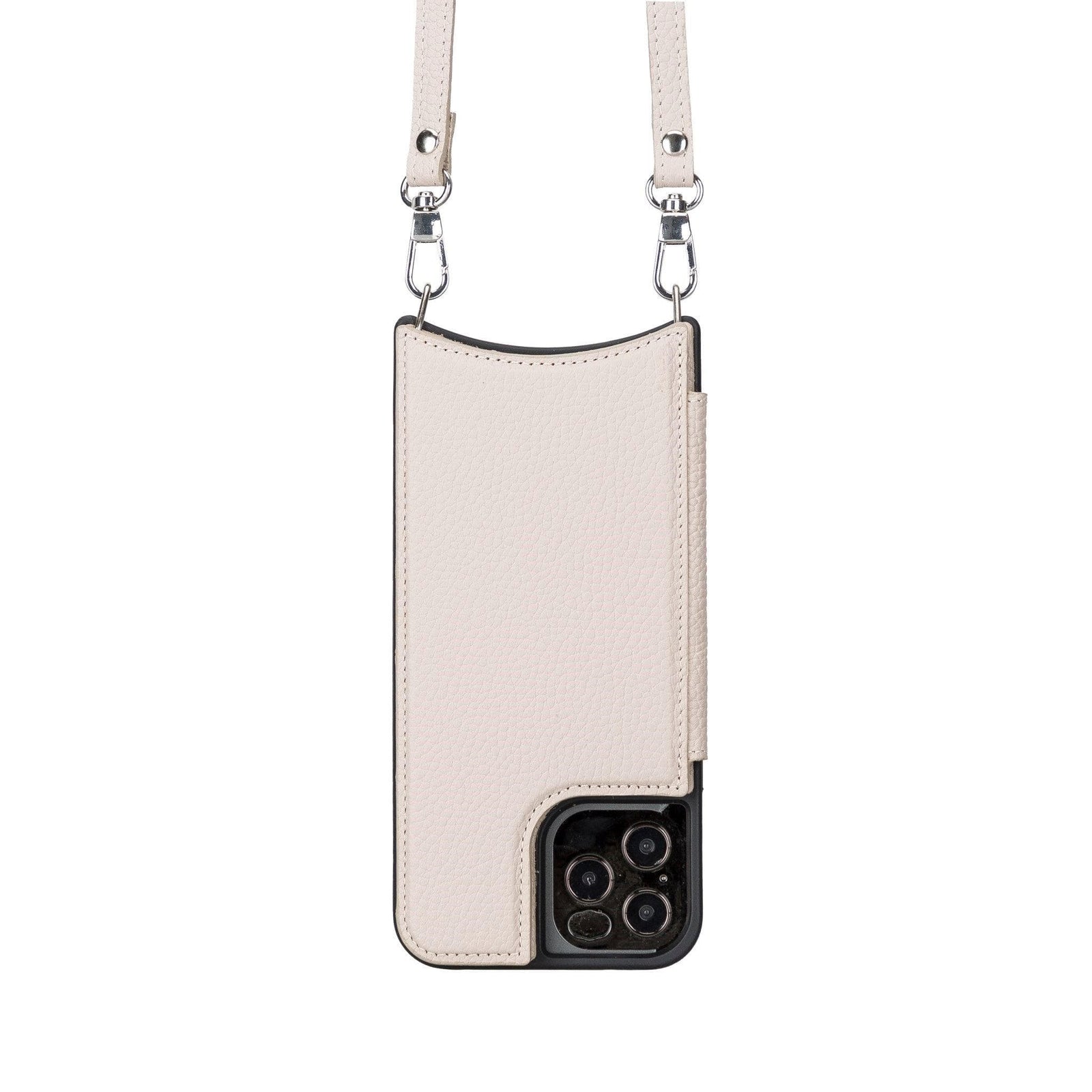 Saff iPhone 12 Series Leather Case with Shoulder Strap-6