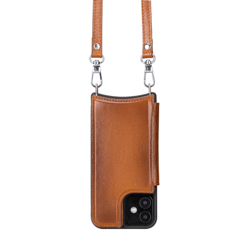 Load image into Gallery viewer, Saff iPhone 12 Series Leather Case with Shoulder Strap-9
