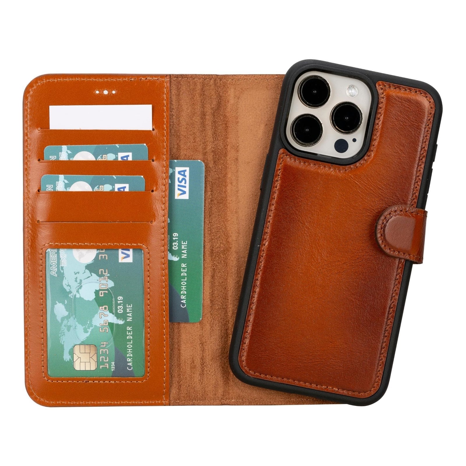 Magic iPhone 15 Plus Detachable Leather Wallet Case-0