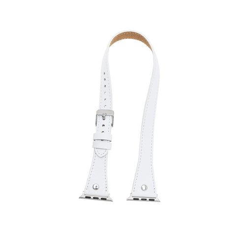 Load image into Gallery viewer, Hector Double Tour Leather Apple Watch Band with Silver Trok-2
