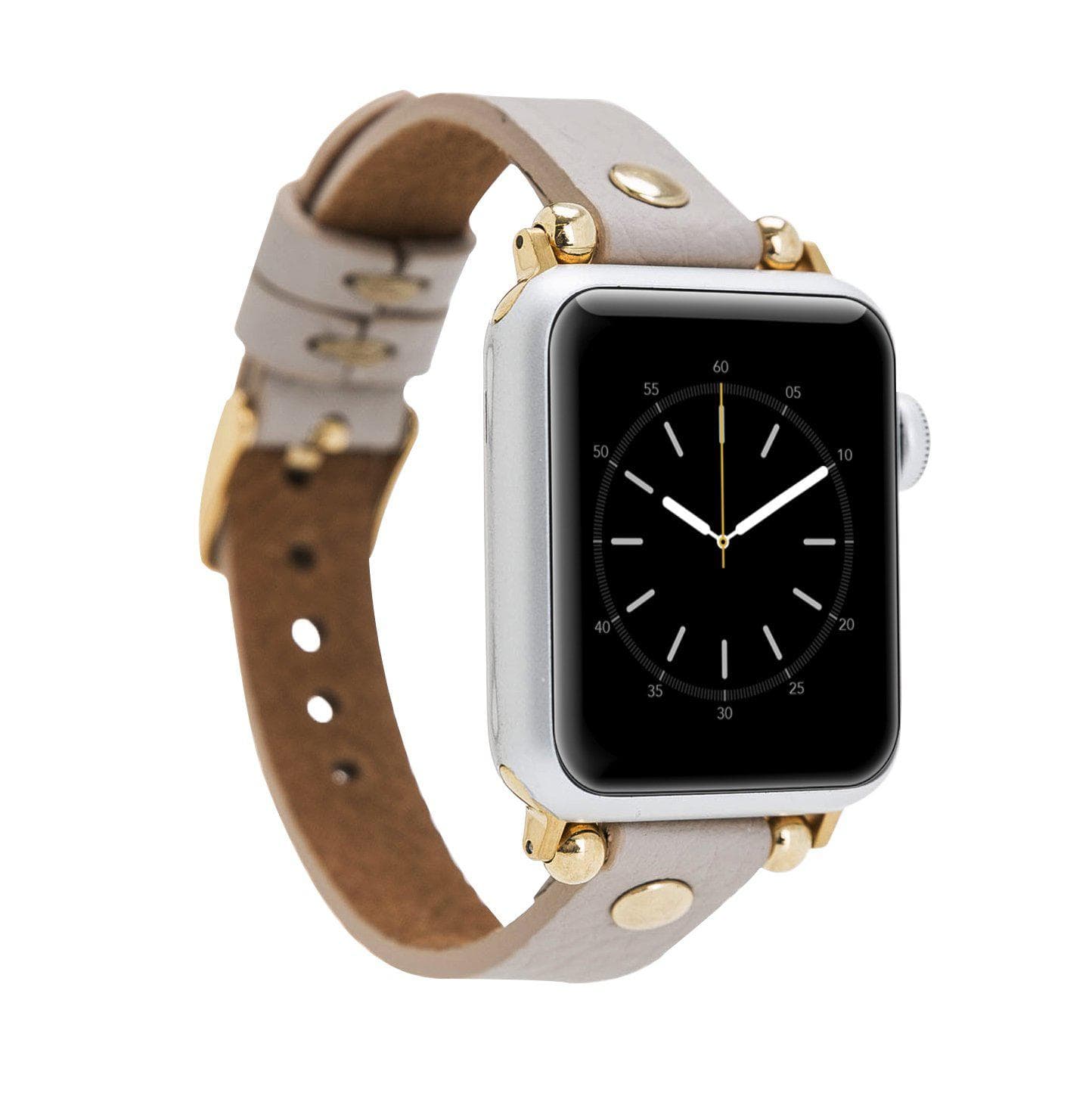 Ferro Leather Apple Watch Band with Gold Trok-0