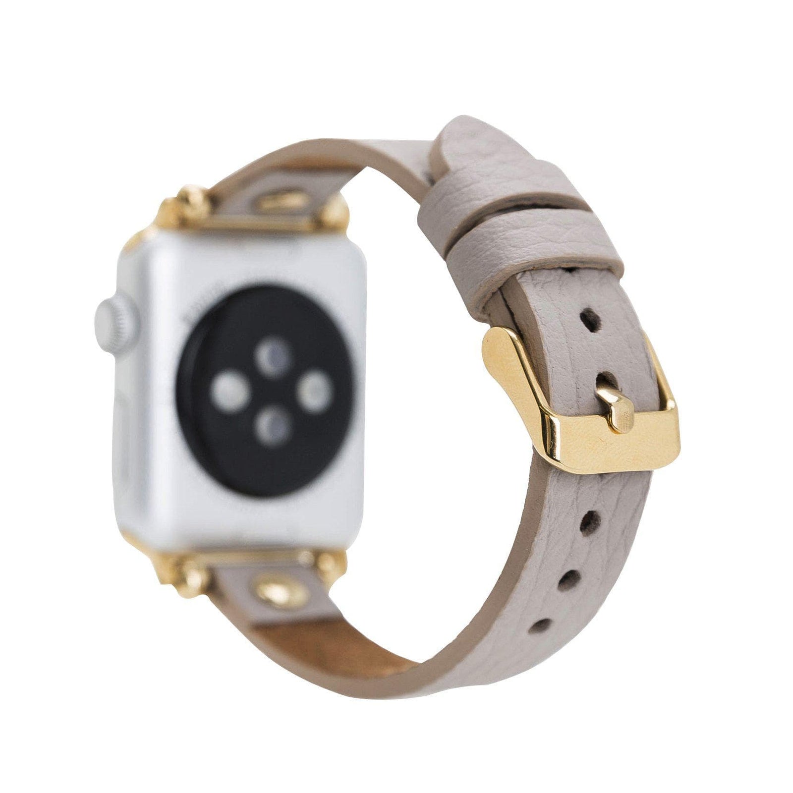 Ferro Leather Apple Watch Band with Gold Trok-1