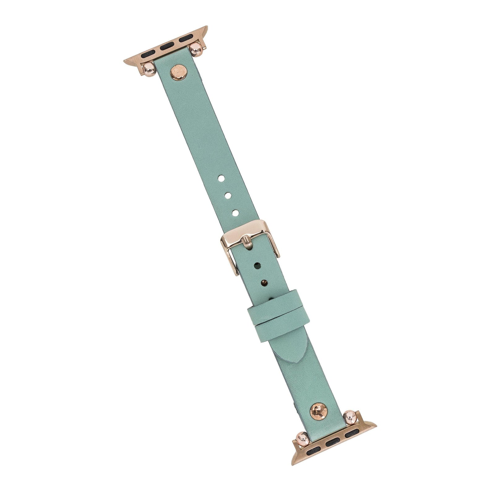 Ferro Leather Apple Watch Band with Rose Gold Trok-3