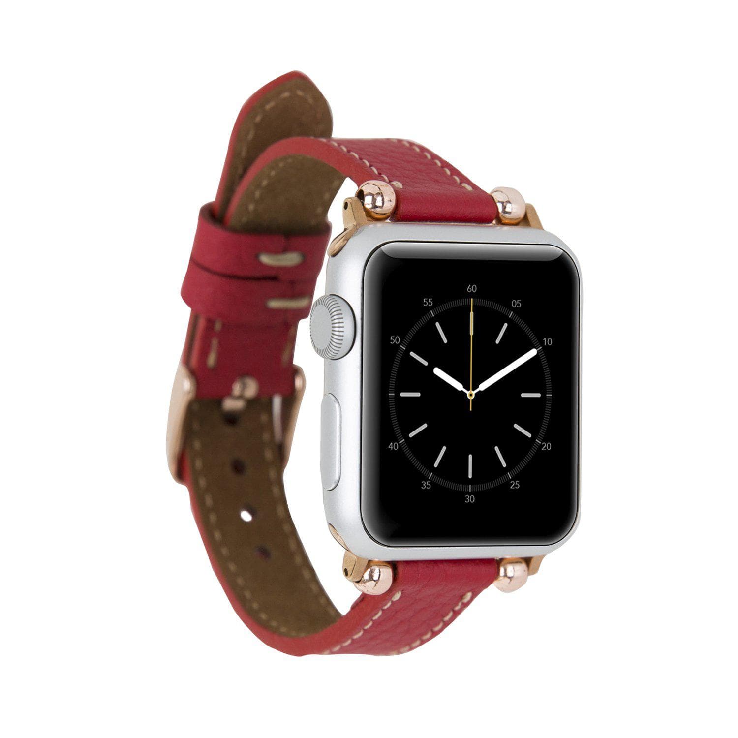 Seamy Ferro Style Leather Apple Watch Band-5