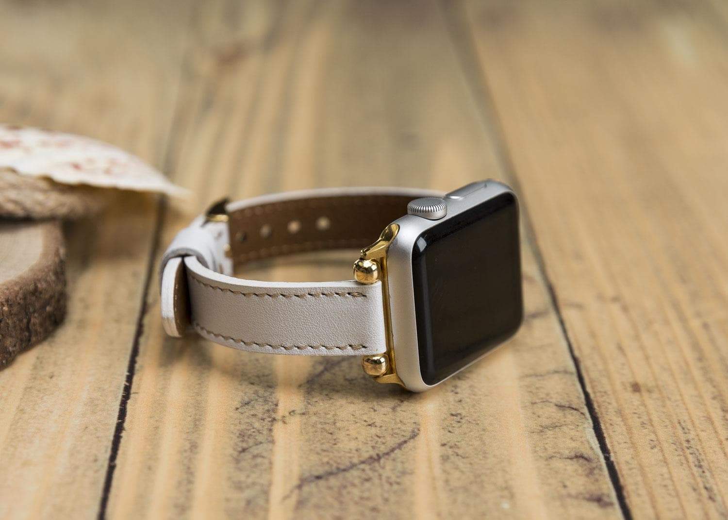 Seamy Ferro Style Leather Apple Watch Band-7