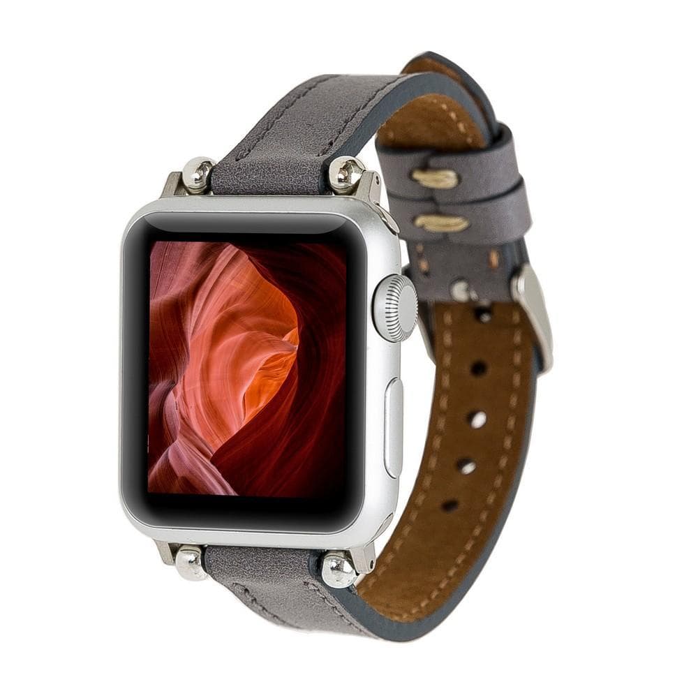 Seamy Ferro Style Leather Apple Watch Band-15