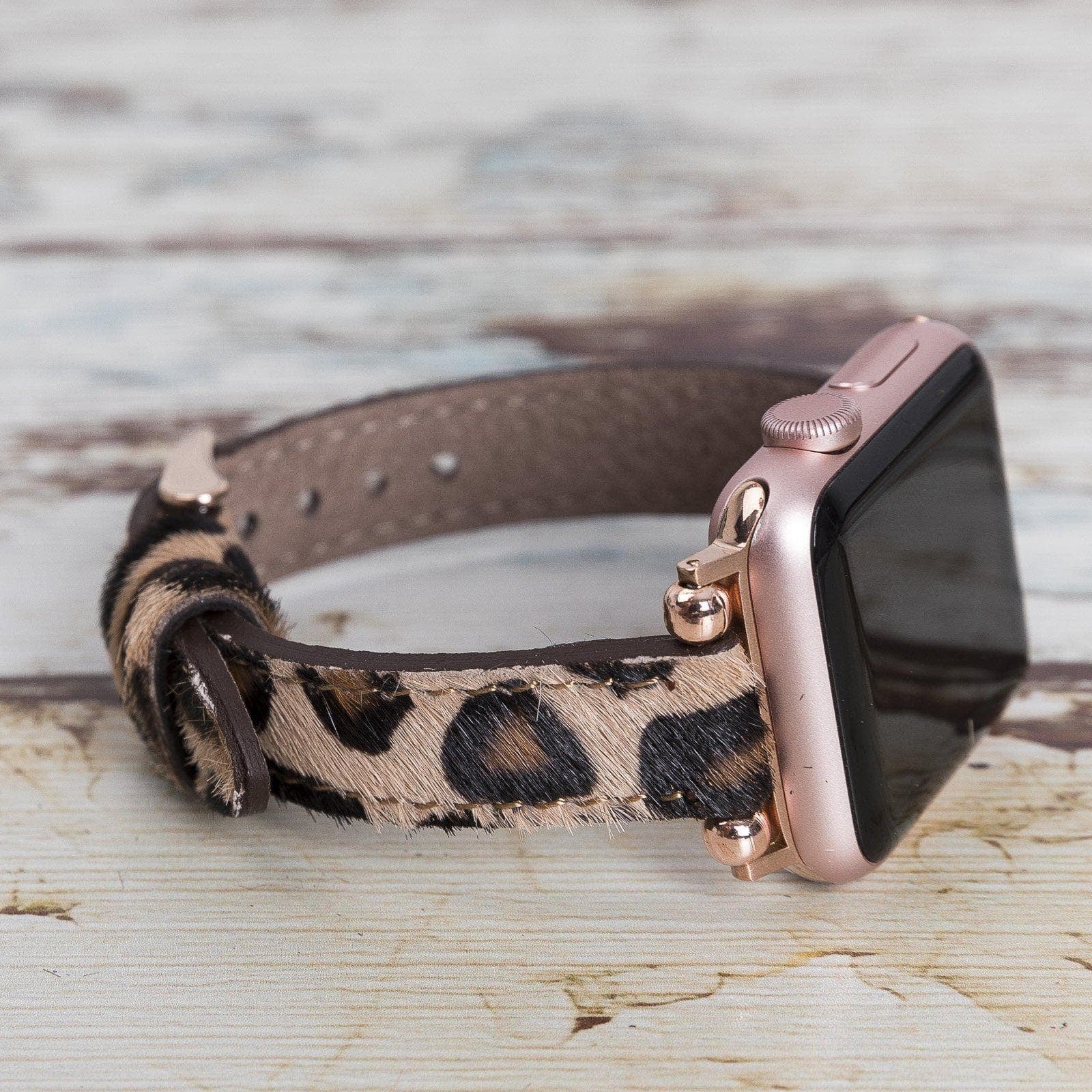 Seamy Ferro Style Leather Apple Watch Band-18