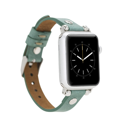 Load image into Gallery viewer, Ferro Apple Watch Leather Band with Silver Trok-0
