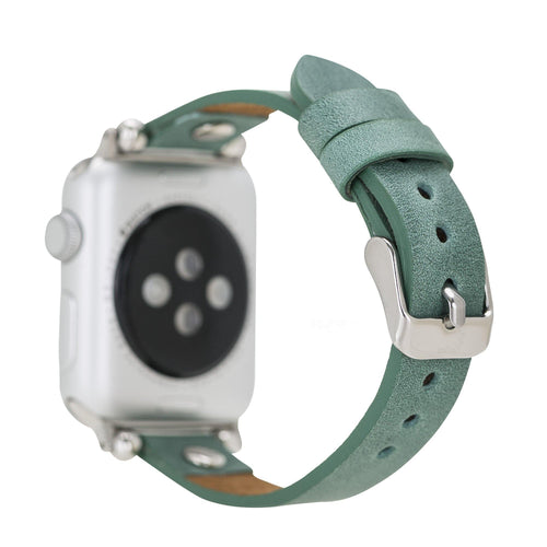 Load image into Gallery viewer, Ferro Apple Watch Leather Band with Silver Trok-1

