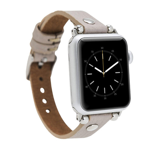 Load image into Gallery viewer, Ferro Apple Watch Leather Band with Silver Trok-5

