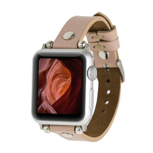 Load image into Gallery viewer, Ferro Apple Watch Leather Band with Silver Trok-8
