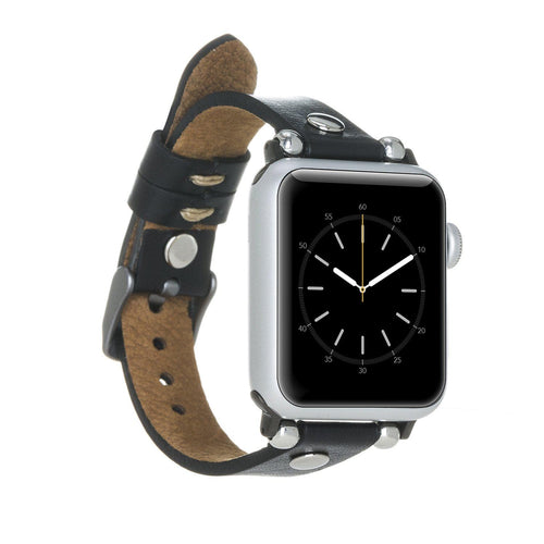 Load image into Gallery viewer, Ferro Apple Watch Leather Band with Silver Trok-10
