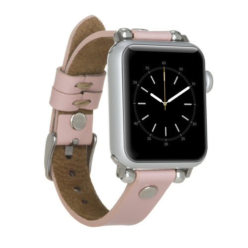 Load image into Gallery viewer, Ferro Apple Watch Leather Band with Silver Trok-9
