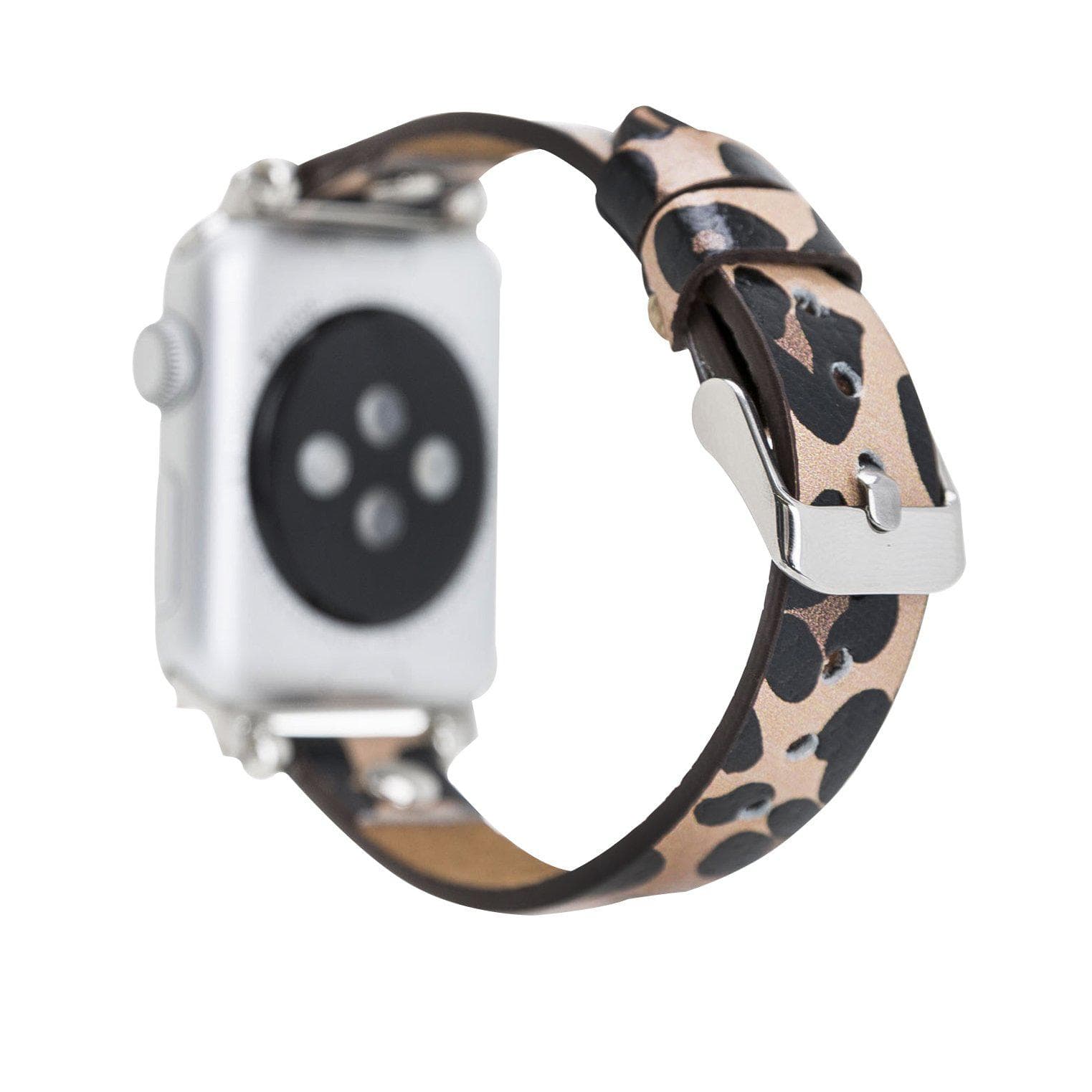 Ferro Leather Apple Watch Band with Silver Trok-1