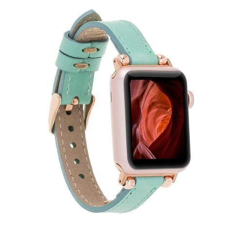 Load image into Gallery viewer, Ferro Leather Fitbit Watch Band with Rose Gold Trok-0
