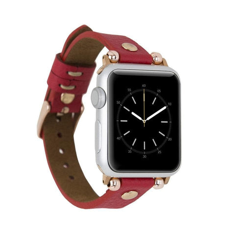 Load image into Gallery viewer, Ferro Leather Fitbit Watch Band with Rose Gold Trok-6
