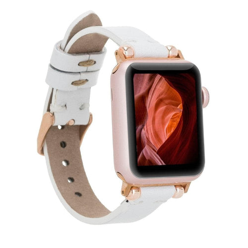 Load image into Gallery viewer, Ferro Leather Fitbit Watch Band with Rose Gold Trok-8
