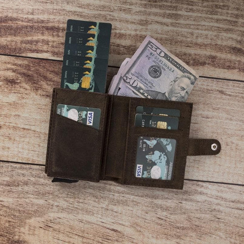 Load image into Gallery viewer, Palermo Zip Mechanical Leather Card Holder-7
