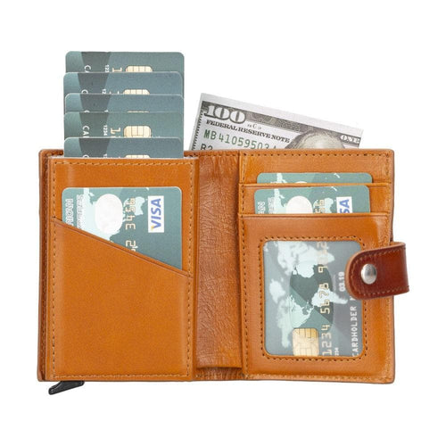 Load image into Gallery viewer, Palertag Zip Mechanical Leather Card Holder with AirTag Slot-0
