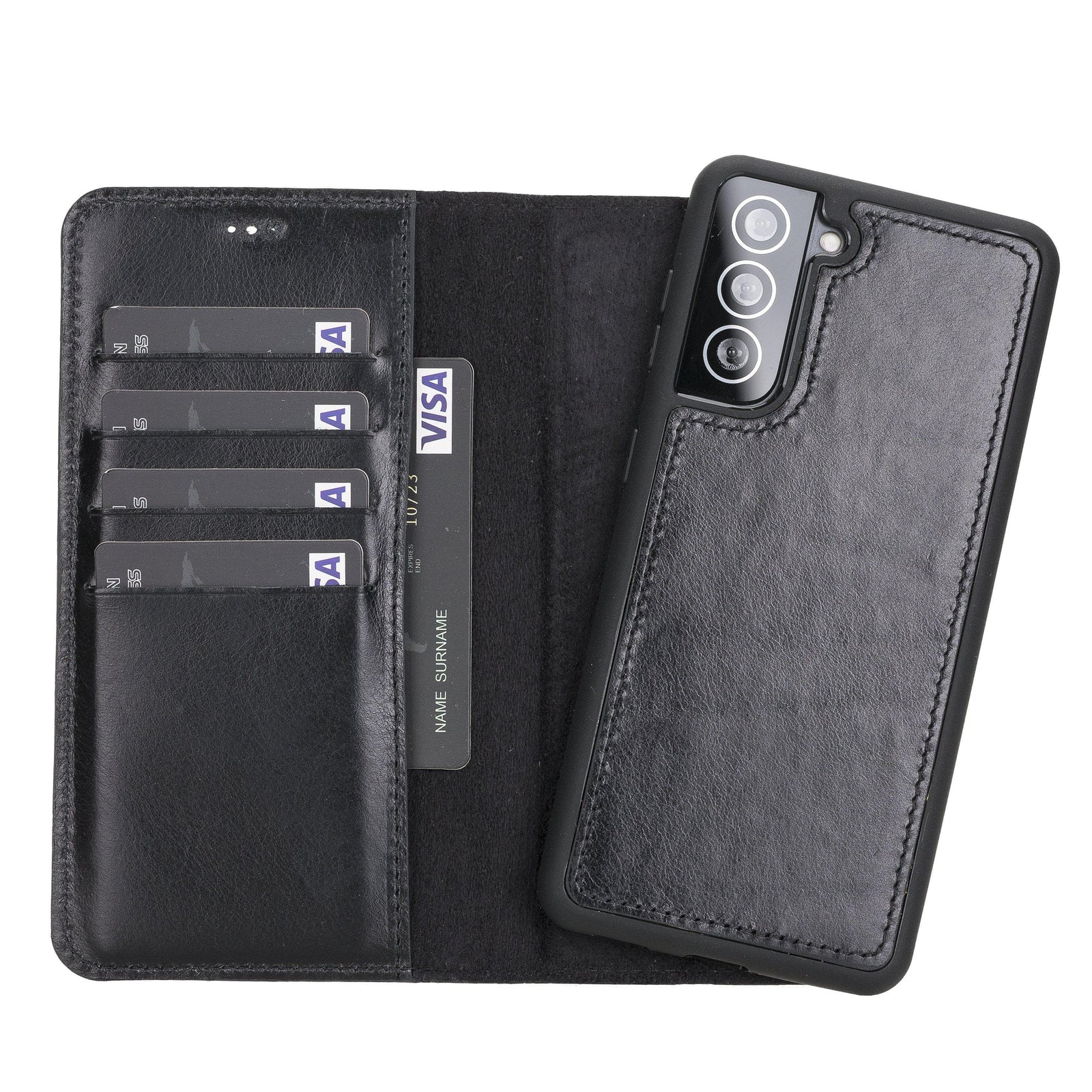 Magic Samsung Galaxy S21 Ultra Leather Detachable Wallet Case-5
