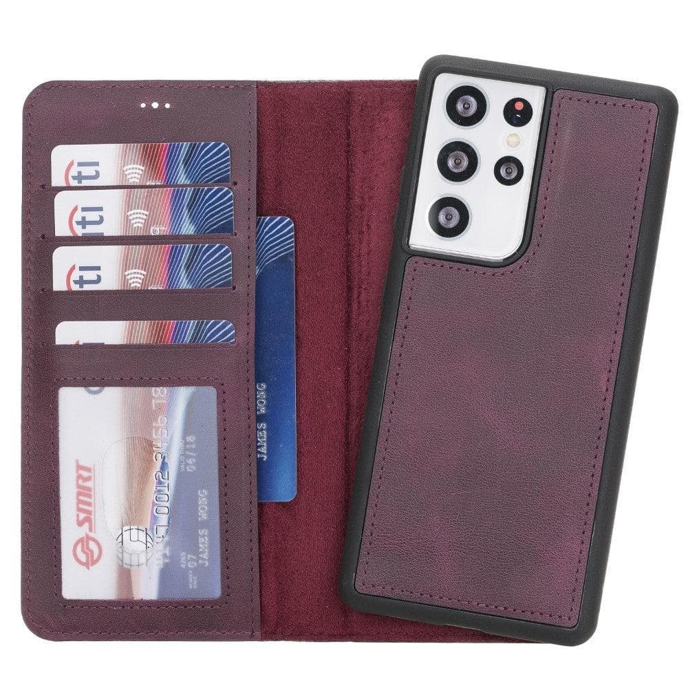 Magic Samsung Galaxy S21 Ultra Leather Detachable Wallet Case-7