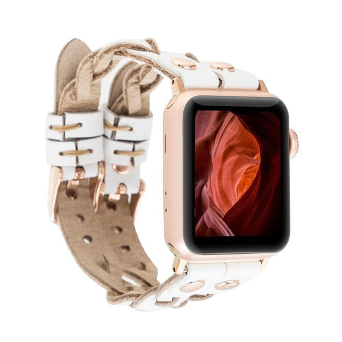 Load image into Gallery viewer, York Ferro Style Leather Apple Watch Double Band-5
