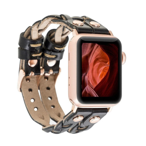 Load image into Gallery viewer, York Ferro Style Leather Apple Watch Double Band-7
