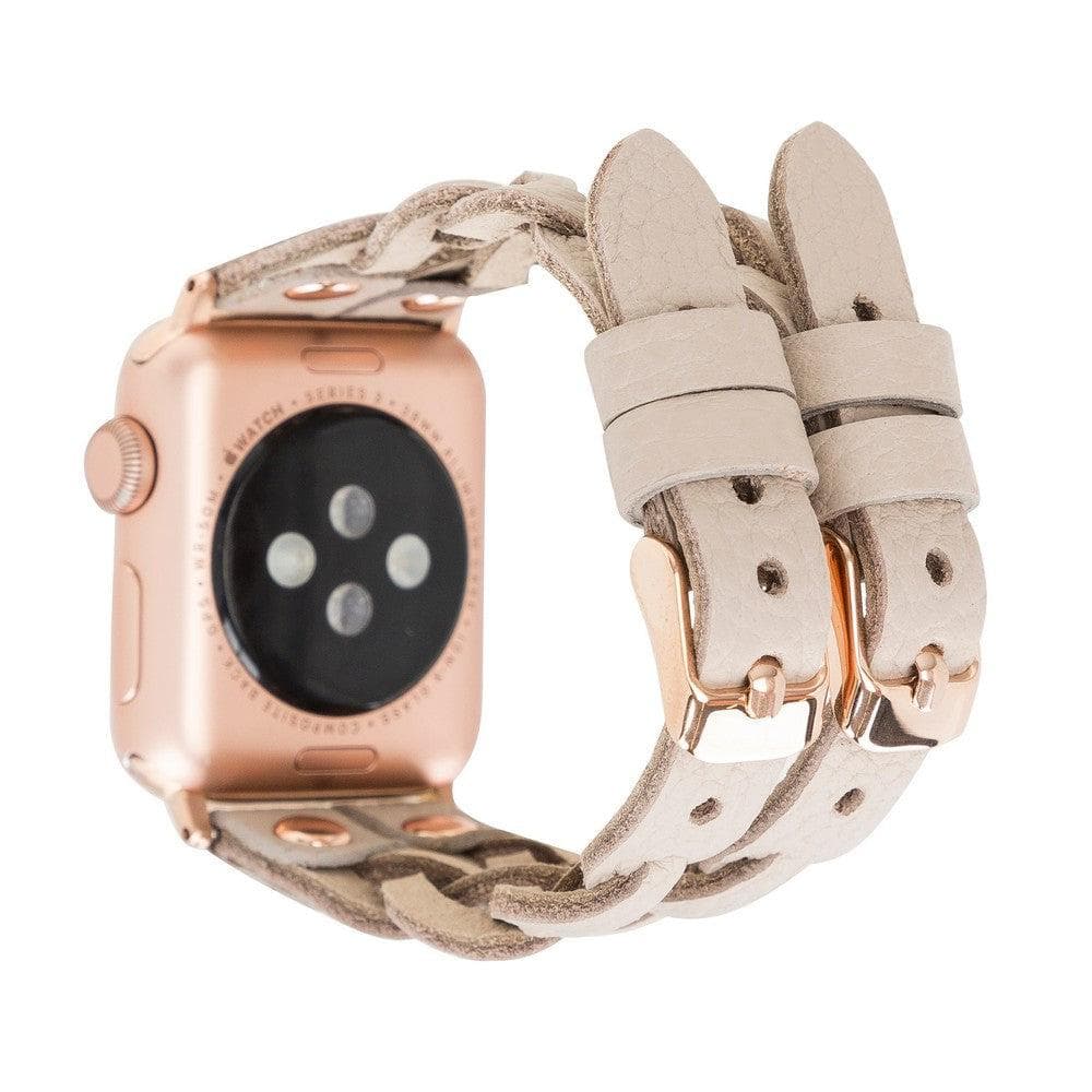 York Ferro Style Leather Apple Watch Double Band-1